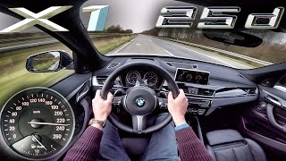 BMW X1 25d xDrive ACCELERATION amp TOP SPEED POV Test Drive Autobahn [upl. by Enneirdna]