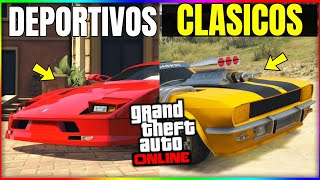 TOP 10 MEJORES DEPORTIVOS CLASICOS de GTA5 ONLINE QUE DEBES TENER TOP MEJORES CLASICOS GTA Mystic [upl. by Aynotan333]