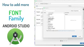 How to add more font families in Android Studio [upl. by Annay]