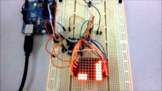 Matriz de led 8x8 controlada con arduino y max7219 [upl. by Baer]