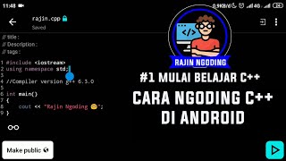 C 1 Belajar Ngoding C Di Android Dcoder [upl. by Oeak]