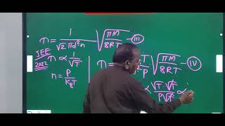 Mean free path and Collision Frequency Kinetic theory of gas 11th03 [upl. by Blaseio]