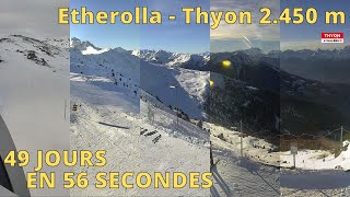 Thyon  4 Vallées ⏩ Timelapse 49 jours [upl. by Hayse]