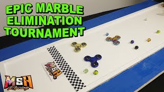 MARBLE ELIMINATION ● Marble Race Fidget Spinner Tournament [upl. by Enawyd]