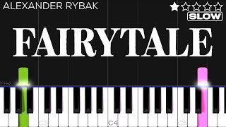 Alexander Rybak  Fairytale  EASY Piano Tutorial  SLOW [upl. by Slater]