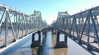 Natchez MS  Vidalia LA Between Bridges  Aerial Drone Footage [upl. by Favata]