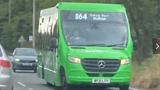 Transdev Cravenlink 864 Bradford to Mallam Wright Eclipse Gemini Volvo B7TL 82 WP21 LTV [upl. by Laurence]