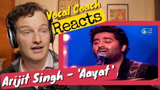 Vocal Coach REACTS  ARIJIT SINGH Aayat LIVE [upl. by Aynek]