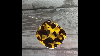 Polymer Clay  Faux Tortoise Shell Pendant [upl. by Shandeigh]