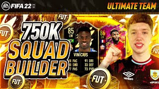 THE BEST META 750K FIFA 22 STARTER TEAM FIFA 22 SQUAD BUILDER PRO [upl. by Edlihtam]