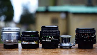 My Five BEST VALUE 50mm Vintage Lenses  UPDATED [upl. by Kramal]