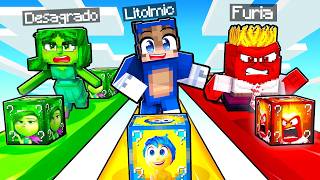 Carrera de Lucky Blocks de INTENSAMENTE 2 en Minecraft Inside Out 2😱🧠 [upl. by Leamhsi]