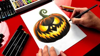 How To Draw A Jack Olantern  Advanced [upl. by Zaraf897]