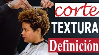 Corte textura y definición en cabello afro  TUTORIAL [upl. by Haseena]