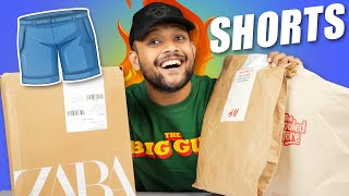 Best Mens Shorts For Summer and Gym  Zara HampM The Souled Store Shorts Haul 2023  ONE CHANCE [upl. by Heimlich]