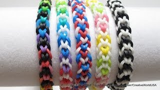 逆向魚尾手環 Inverted Fishtail Bracelet  彩虹編織器中文教學 Rainbow Loom Chinese Tutorial [upl. by Ecirpak]