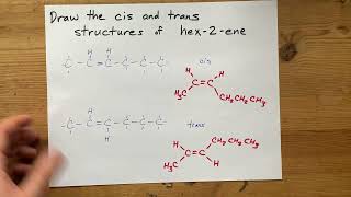 Draw the cis and trans isomers of hex2ene [upl. by Brenn]