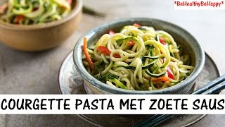 COURGETTE PASTA MET ZOETE SAUS🥗 [upl. by Dnomed]