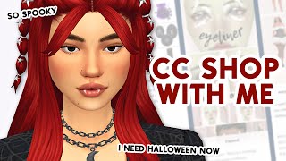 LETS GO CC SHOPPING FOR HALLOWEEN 🦇  Sims 4 Maxis Match Custom Content [upl. by Chu]