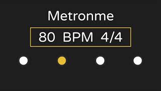 Metronome  80 BPM  44 Time with Accent [upl. by Esaj]