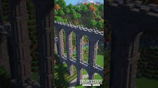 INSANE ancient aqueduct in MINECRAFT SURVIVAL shorts [upl. by Notxap118]