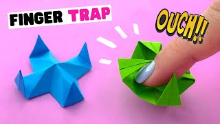 How to make DIY origami FINGER TRAP paper finger trap origami fidget toy [upl. by Yur]