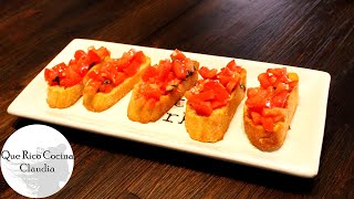 La Original Bruschetta O Brochetta Italiana  Receta En Español [upl. by Trella]