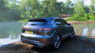 Porsche Cayenne Turbo  Forza Horizon 5  Offroading  Thrustmaster TMX Gameplay [upl. by Orms]