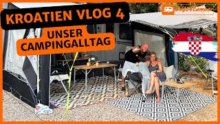 Unser Campingalltag im Kroatienurlaub mit dem Wohnwagen  Wasserrutschenpark amp kleine Reparaturhilfe [upl. by Yeo]