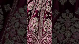 Exceptional craftsmanship on velvet embedded with different kind of embroidery bridal Lehengacholi [upl. by Alecram]