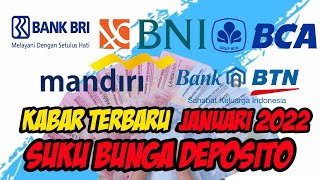 Suku Bunga Deposito per Januari 2022 di Bank BCA Mandiri BNI BRI dan BTN  Fendy Artha [upl. by Seleta704]