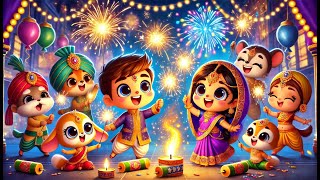 Deepavali Vachindi Re 🎶  Telugu Diwali Song for Kids with Lyrics and SingAlong [upl. by Yrreg]