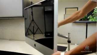 Monoprice How To iMac Desk Mount Full Motion Arm [upl. by Keyes]