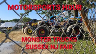 MOTORSPORTS HOUR Monster Trucks at Sussex County Fair NJ Wednesday show [upl. by Lear]