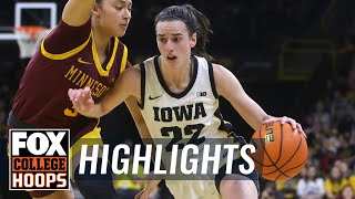 Iowas Caitlin Clark DOMINATES with 35 points and 10 assists against Minnesota [upl. by Dnaltiak]