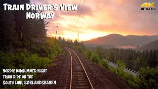 4K CABVIEW Nordic Midsummer Night Train Ride on the South Line [upl. by Charity]