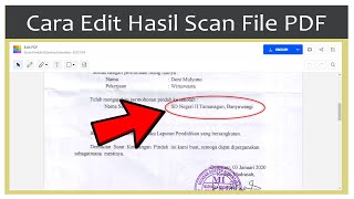 Cara Mengedit Hasil Scan File PDF [upl. by Ilujna]