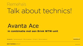 Remeha Avanta Ace  in combinatie met een Brink WTWunit [upl. by Avictor]