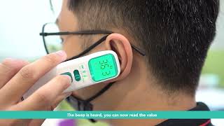 NIT320 Forehead amp Infrared Thermometer  Instruction Tutorial video [upl. by Akemed]