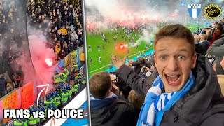 THE MOMENT MALMÖ WIN THE LEAGUE after match abandoned [upl. by Llenwad641]