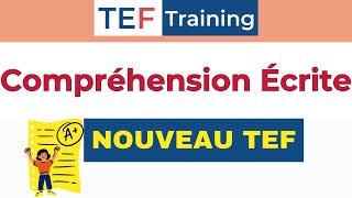 TEF Compréhension Écrite Nouveau TEF  NEW TEF [upl. by Hasile313]