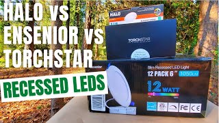 HALO vs ENSENIOR vs TORCHSTAR  Best LED Recessed Light Review [upl. by Seligman662]