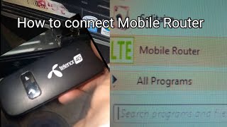 LTE router connect with computer wifi dongle connect wifiwificonnectionmobilerouter [upl. by Fitzger346]