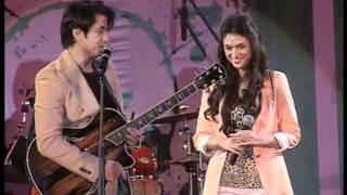 Ali Zafar amp Aditi Rao Hydari Live Performance promoting London Paris New York [upl. by Ylesara]