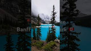 Moraine Lake in Banff Canada features stunning turquoise water and breathtaking mountain views🏔️ [upl. by Pinkham]