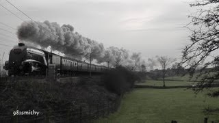 A4 60009 on The Winter Cumbrian Mountain Express on Sat 16th Feb 2013 [upl. by Molton]