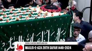 IdaraeJaferia Maryland USA  Noha Maatamdari 28th Safar Shahadat RasooIeKhuda saw1446  9124 [upl. by Kolb]