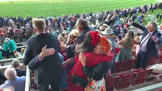 COX plate 2023  Romantic Warrior Grandstand View  Hayes Pre Mature Celebration [upl. by Nylarahs]