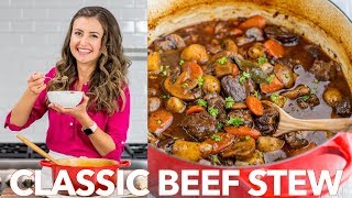 Classic Beef Stew Recipe For Dinner  Natashas Kitchen [upl. by Dnilasor]