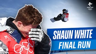 Shaun White full of emotion after his final Olympic run 🏂 [upl. by Lashar105]